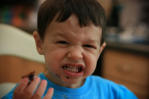 Child chewing food